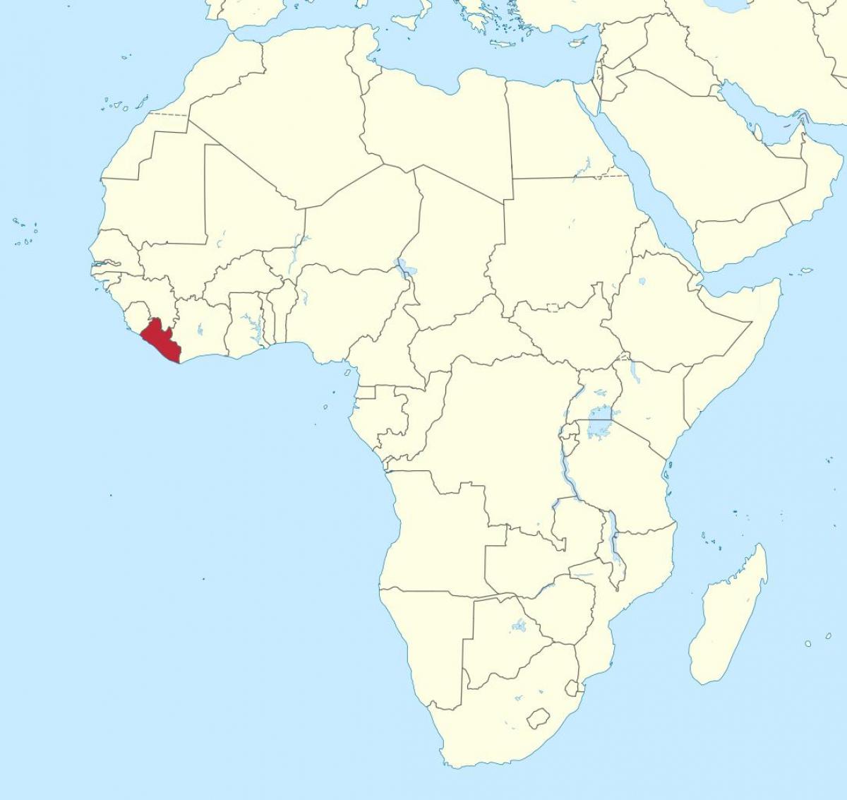 नक्शे के लाइबेरिया अफ्रीका