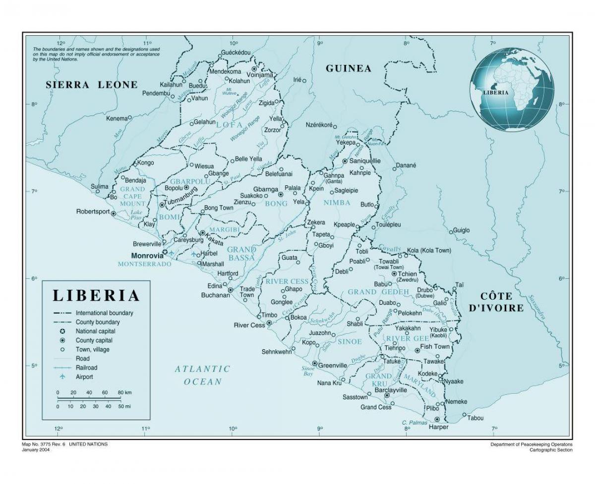 नक्शे के लाइबेरिया हवाई अड्डे