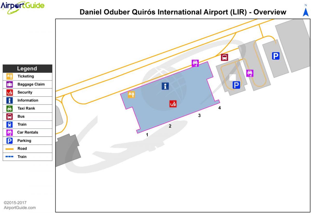 नक्शे के लाइबेरिया हवाई अड्डे के टर्मिनल